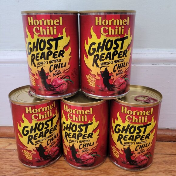 5 Hormel Chili Ghost Carolina Reaper Worlds Hottest Chili With Beans 15 Oz Cans